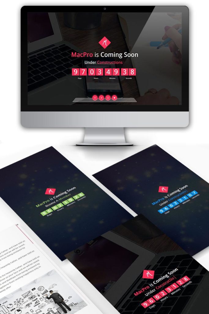 coming soon template & animated under construction website template