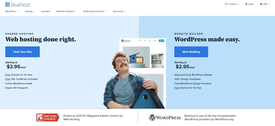 Bluehost SSD WordPress Hosting