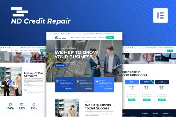 ND Credit Repair - Finance Company Elementor Template Kit