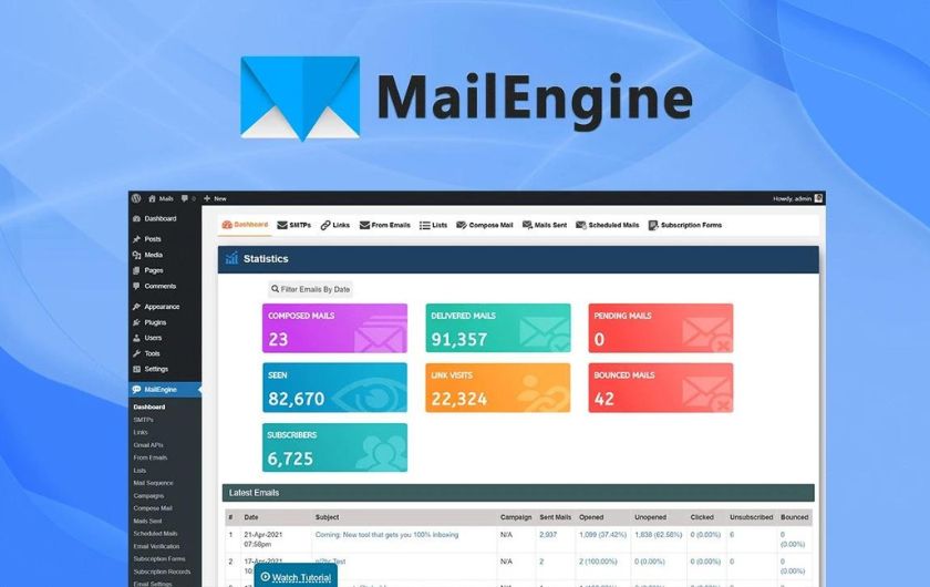 MailEngine - Email Autoresponder WordPress Plugin