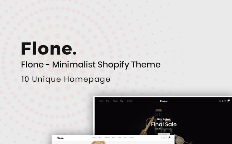 Flone - Minimalist Shopify Theme to Get in the Shopify Black Friday Sale