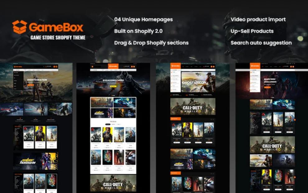 Gamebox – Game & Movie Store Shopify Theme