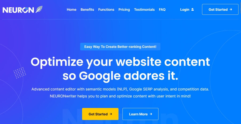 NeuronWriter - Optimize your website content