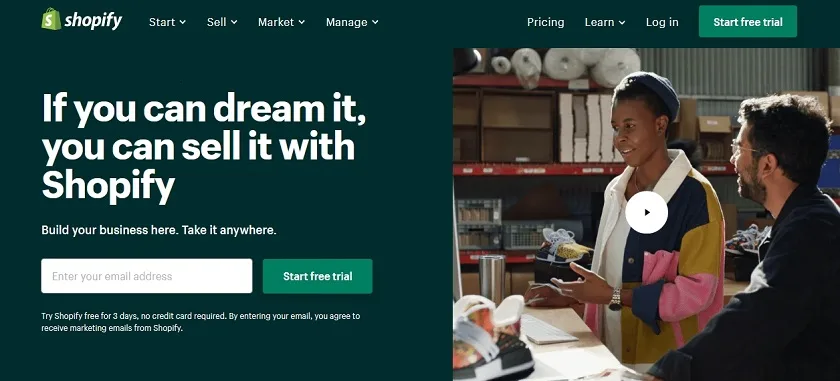 Shopify -  eCommerce platform for online stores