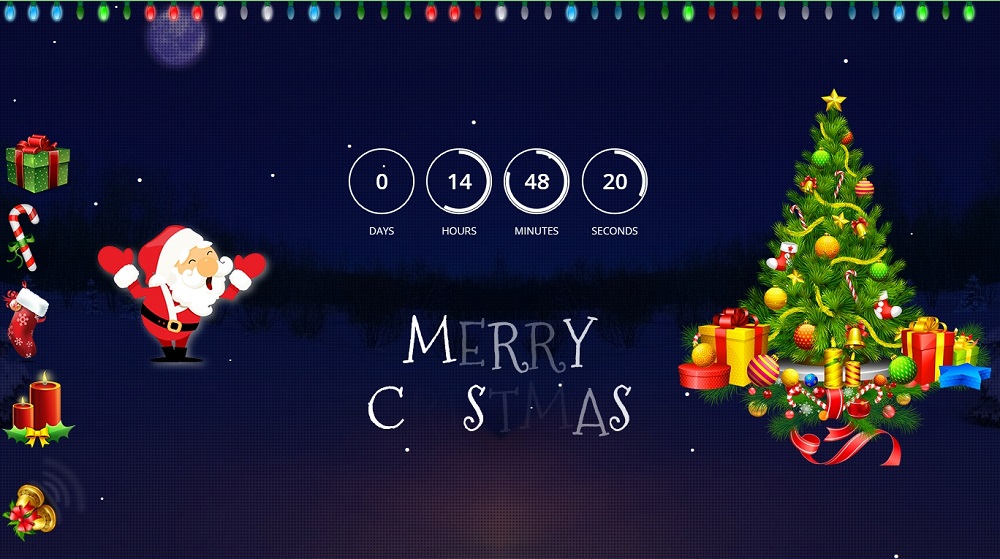 Christmas coming soon template for under construction website