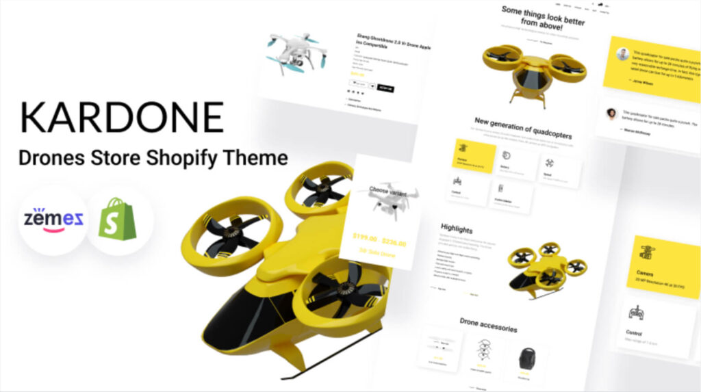 Kardone - Single Product Shop, Drones Shopify Theme