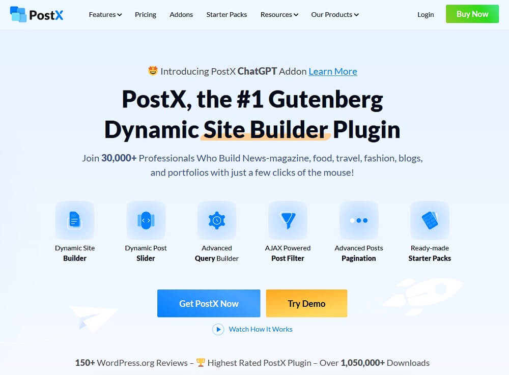 PostX - #1 Gutenberg Dynamic Site Builder Plugin