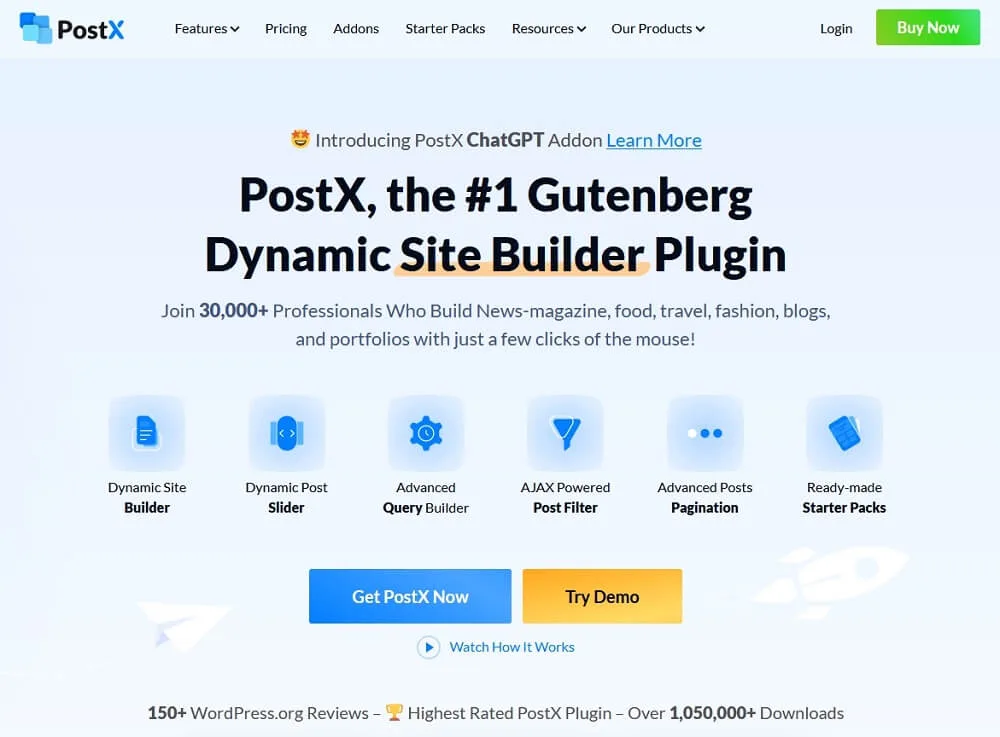 PostX - #1 Gutenberg Dynamic Site Builder Plugin