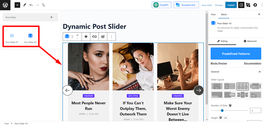 Dynamic Post Slider