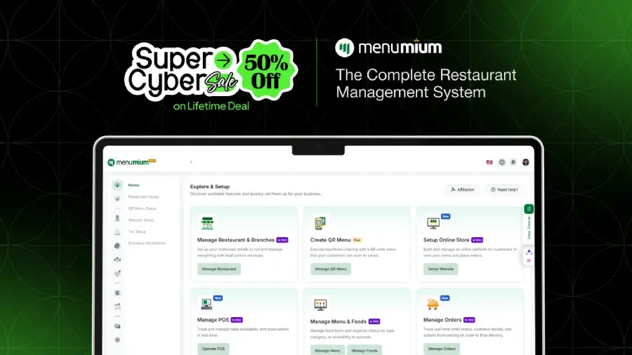 Menumium Black Friday sale