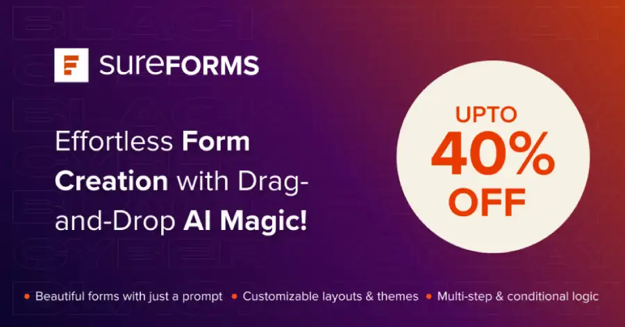 SureForms Black Friday Deal