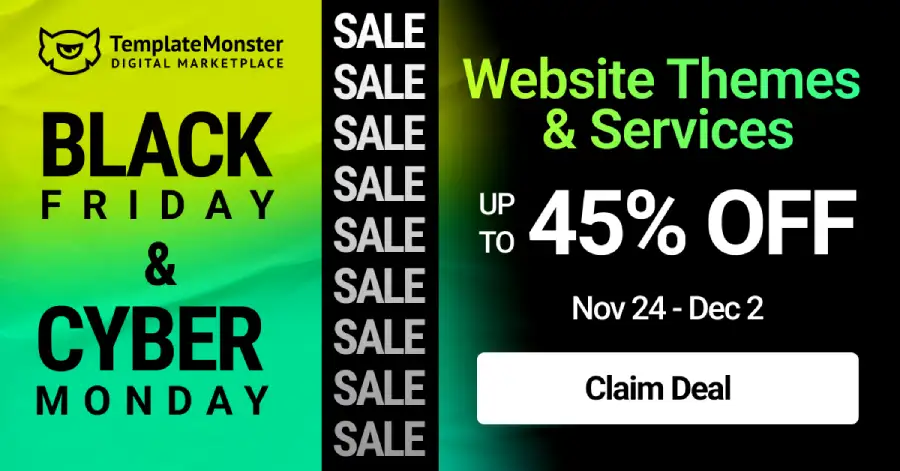 TemplateMonster Black Friday Deal
