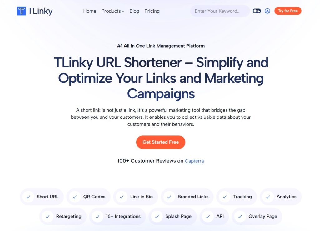 TLinky Link Management Platform
