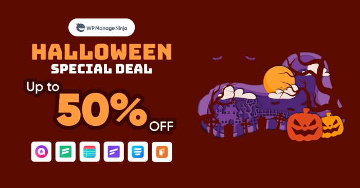 WordPress Halloween Deals by WPManageNinja