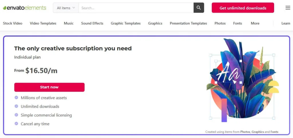 Envato Elements Pricing