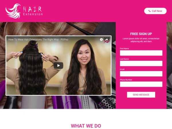 Beauty Salon Bootstrap Landing Page