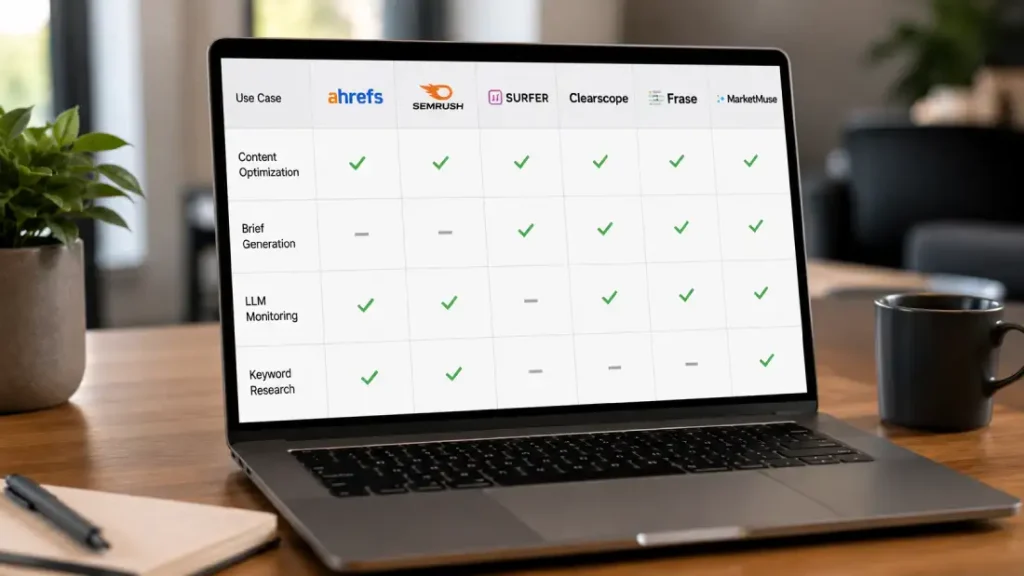 Comparison of AI SEO tools